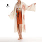 Unique Sun Stamped Robe: Eco-Friendly Organic Cotton Boho Kimono Miyawfashion