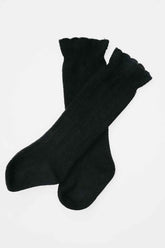 Ruffle Cotton Knee High Socks - GiFTiFY