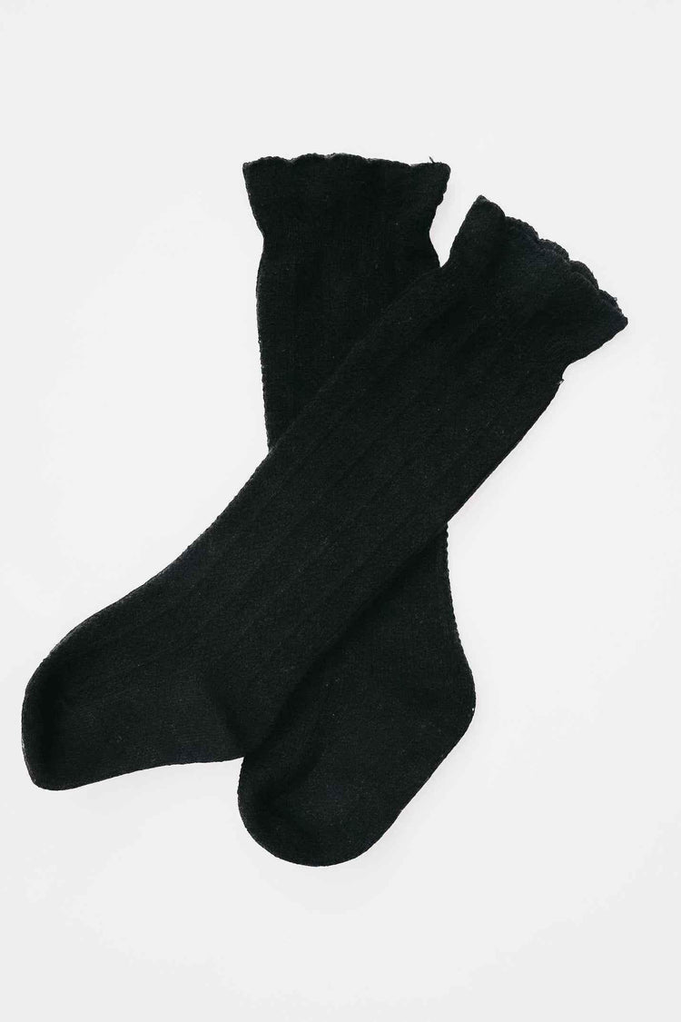 Ruffle Cotton Knee High Socks - GiFTiFY