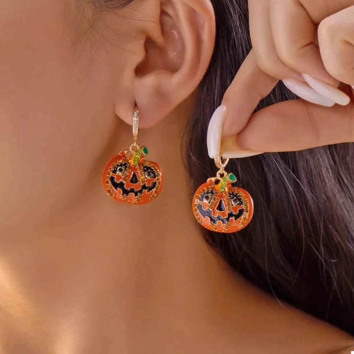 Halloween Pumpkin Drop Earrings - GiFTiFY