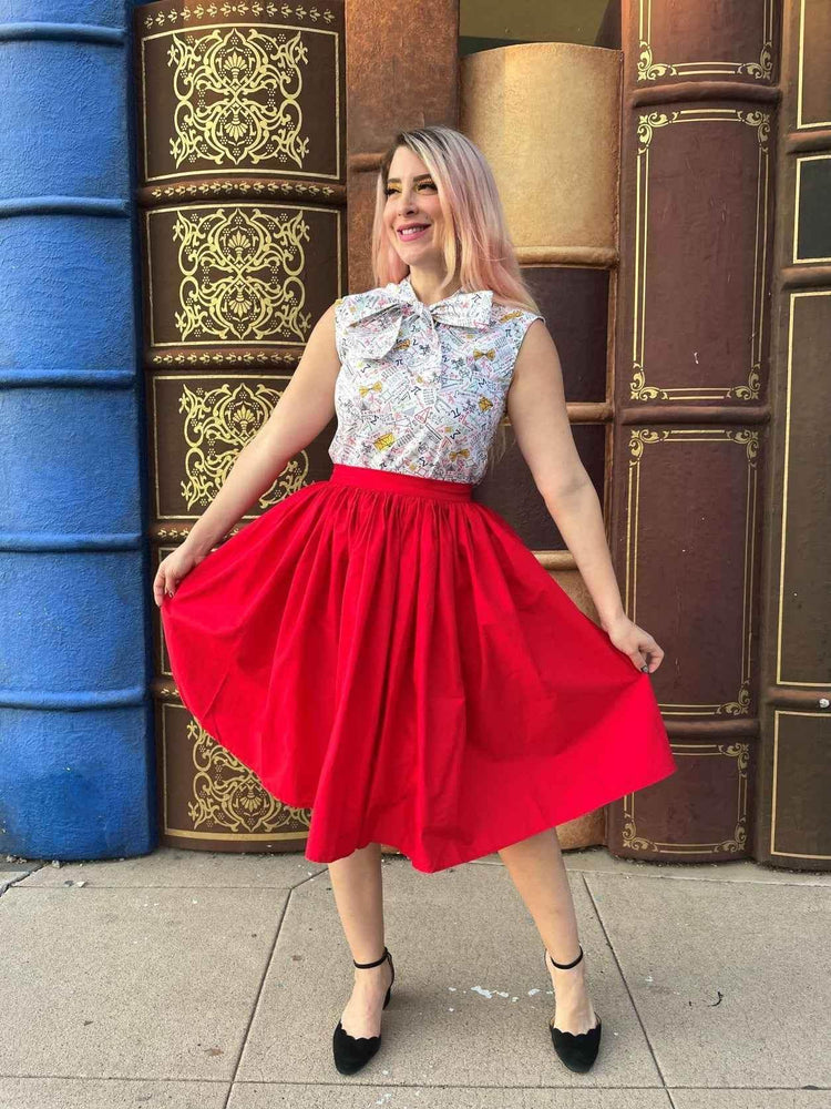Peggy Swing Skirt in Red - GiFTiFY