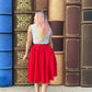 Peggy Swing Skirt in Red
