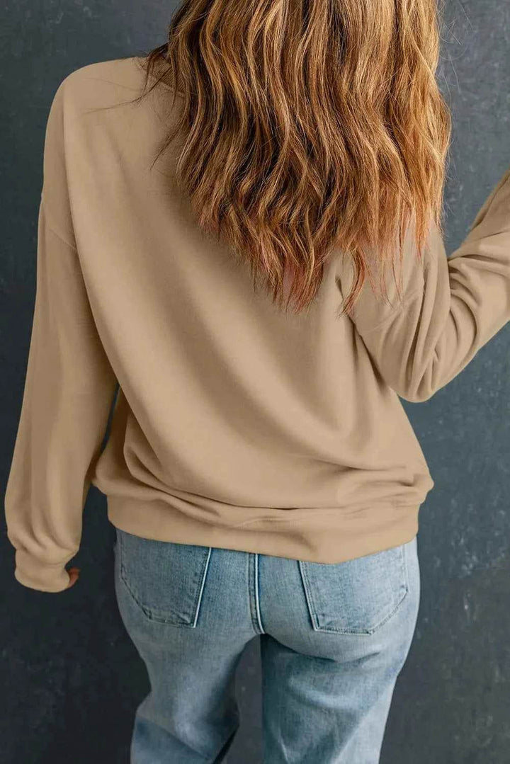 Pumpkin Graphic Long Sleeve Sweatshirt - GiFTiFY