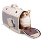 Pet Carrier Bag & Backpack – Nautical Style, Breathable Linen