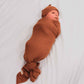 Cocoa Ribbed Stretch Swaddle