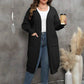 Plus Size Long Sleeve Pocketed Cardigan - GiFTiFY