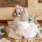 Luxury design Pearl Rose Fur dog Princess Dress