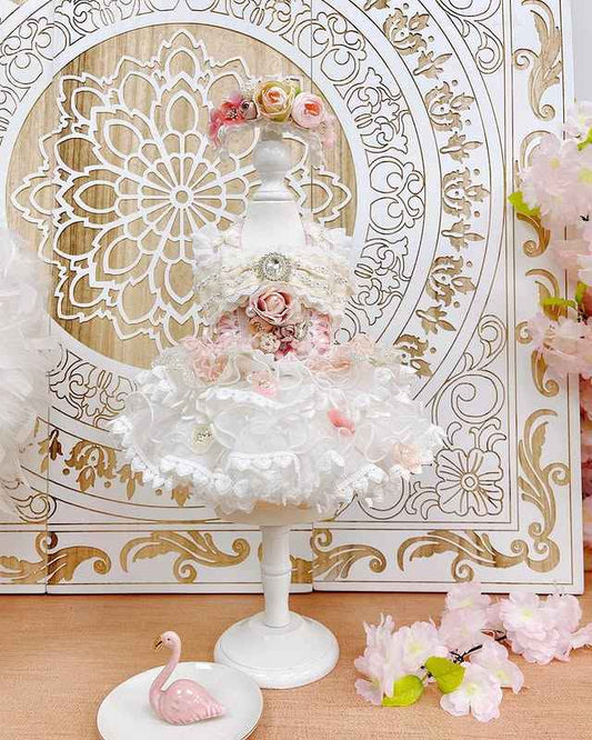 High quality handmade dog dress lace flowers