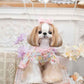Luxury design dog dress pearls chain accessories 2 colors
