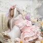 Luxury design high quality dog dress lace big bow