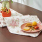DaDa Bedding Hint of Mint Cottage Floral Roses Quilted Cotton Dining Table Runner (3036)