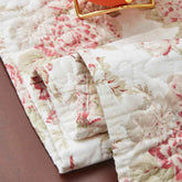 DaDa Bedding Hint of Mint Cottage Floral Roses Quilted Cotton Dining Table Runner (3036) Table Runners by DaDalogy Bedding Collection