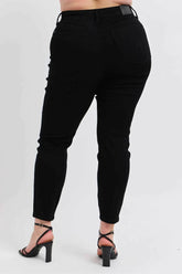 Judy Blue Plus Size HW Faux Leather Skinny Pants - GiFTiFY