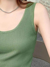 Plus Size Ribbed Scoop Neck Tank - GiFTiFY