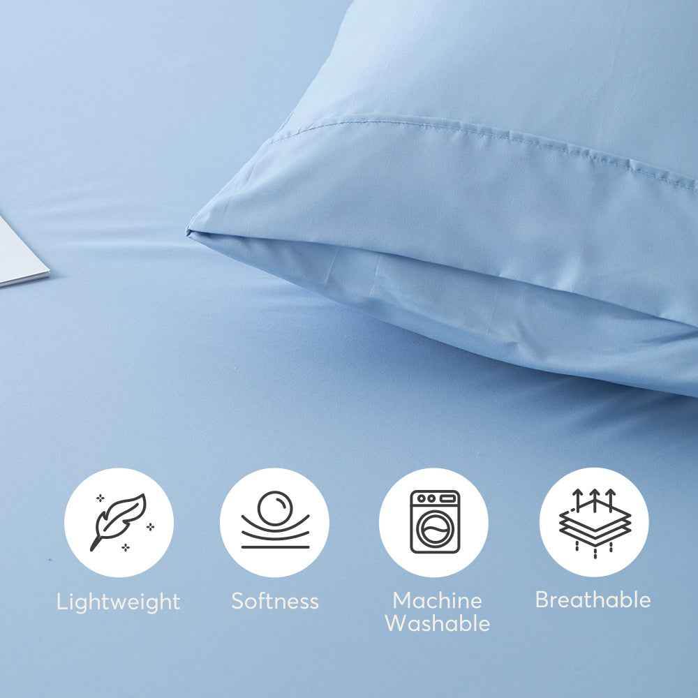 Kasentex All Season Deep Pocket Fitted Sheet Set with Pillowcases, Room Decor, Graduation Gifts