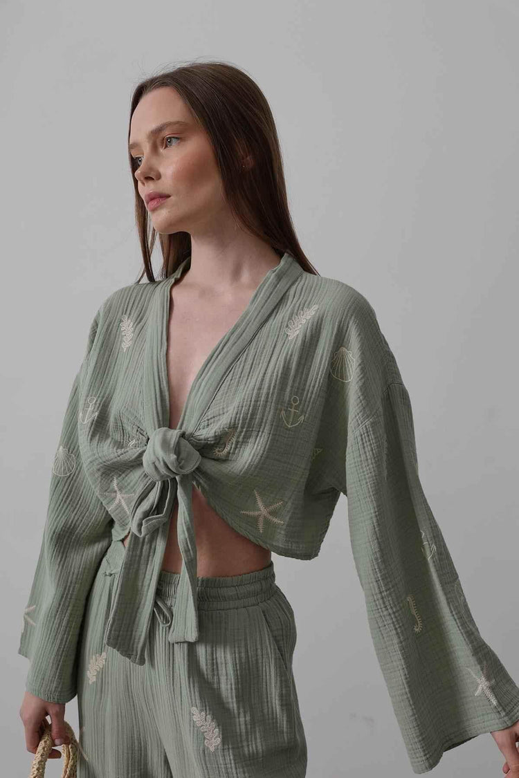 Boho Resort Wear – Tie Suits for Women with Shabby Chic Detail - GiFTiFY