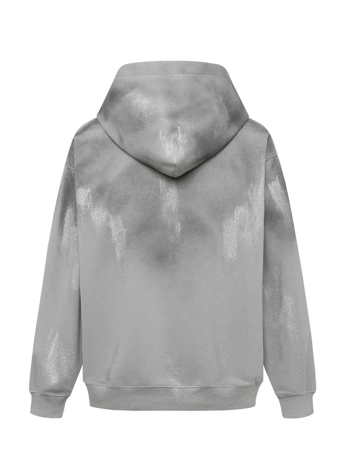 Men's Gothic Spider Web Graffiti Print Hoodie - GiFTiFY