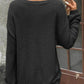 Plus Size Relaxed Fit Waffle Knit Round Neck T-Shirt - GiFTiFY
