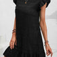 Plus Size Ruffle Hen Cap Sleeve Mini Dress - GiFTiFY