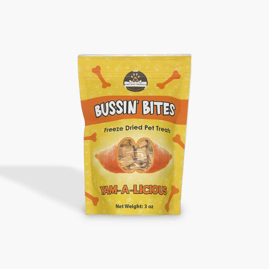 Human-Grade Freeze-Dried Dog Treats/Cat Treats| 100% Sweet Potato | Bussin’ Bites Yam-A-Licious