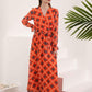 Sun Print Chiffon Dress