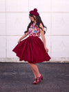 Peggy Swing Skirt in Burgundy