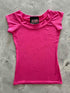 Retro Boat Neck Top in Hot Pink - GiFTiFY