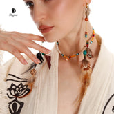 Boho Cotton Kimono Robe – Yoga Girl & Moon Stamp, Organic Loungewear - GiFTiFY