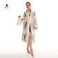 Boho Cotton Kimono Robe – Yoga Girl & Moon Stamp, Organic Loungewear Miyawfashion