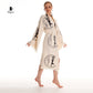 Boho Cotton Kimono Robe – Yoga Girl & Moon Stamp, Organic Loungewear Miyawfashion