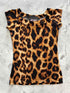 Retro Boat Neck Top in Leopard - GiFTiFY