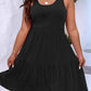 Plus Size Tiered Scoop Neck Tank Dress
