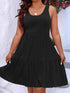 Plus Size Tiered Scoop Neck Tank Dress - GiFTiFY