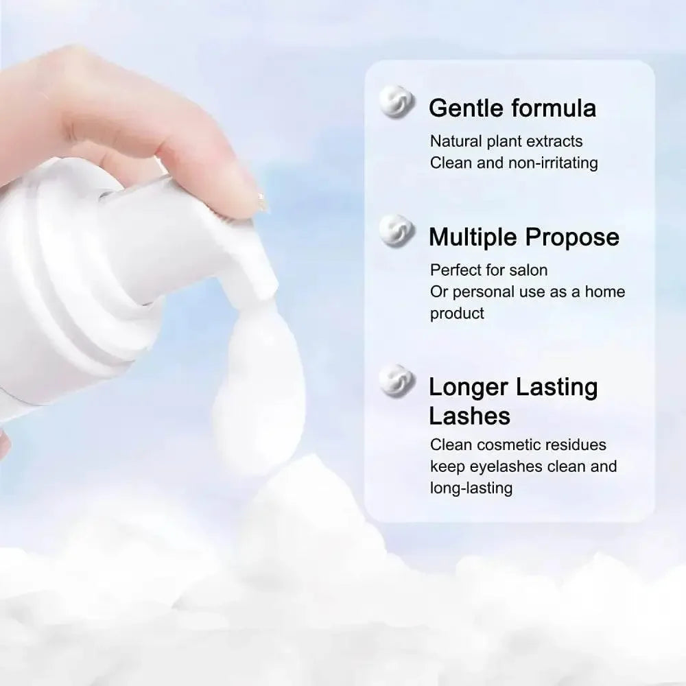 50ml Lanthome Eyelash Extension Shampoo Foam Eyelid Deep Clean Cleanser For Makeup Tools Mascara Remover Glue Salon Home Use Makeup by Dropshee