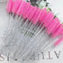 50pcs Eyelashes Brush Crystal Diamond Handle Makeup Brush Mascara eyelash spoolie brush - GiFTiFY