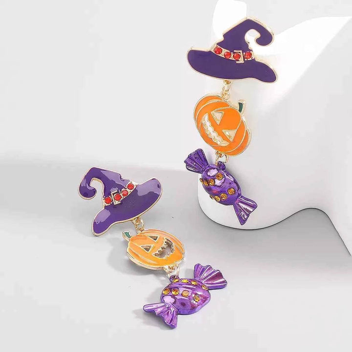Halloween 18K Gold-Plated Alloy Pumpkin Earrings - GiFTiFY