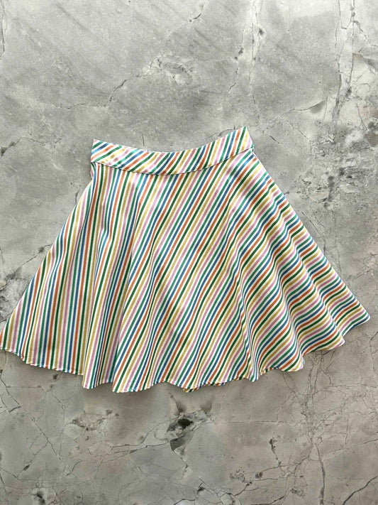 Rainbow Stripe Skater Skirt