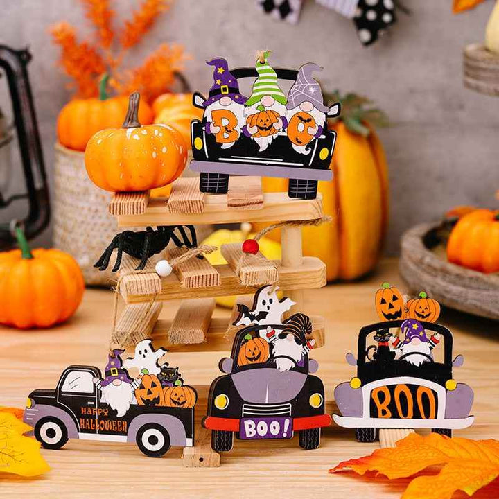 4-Piece Halloween Element Car-Shape Hanging Widgets - GiFTiFY