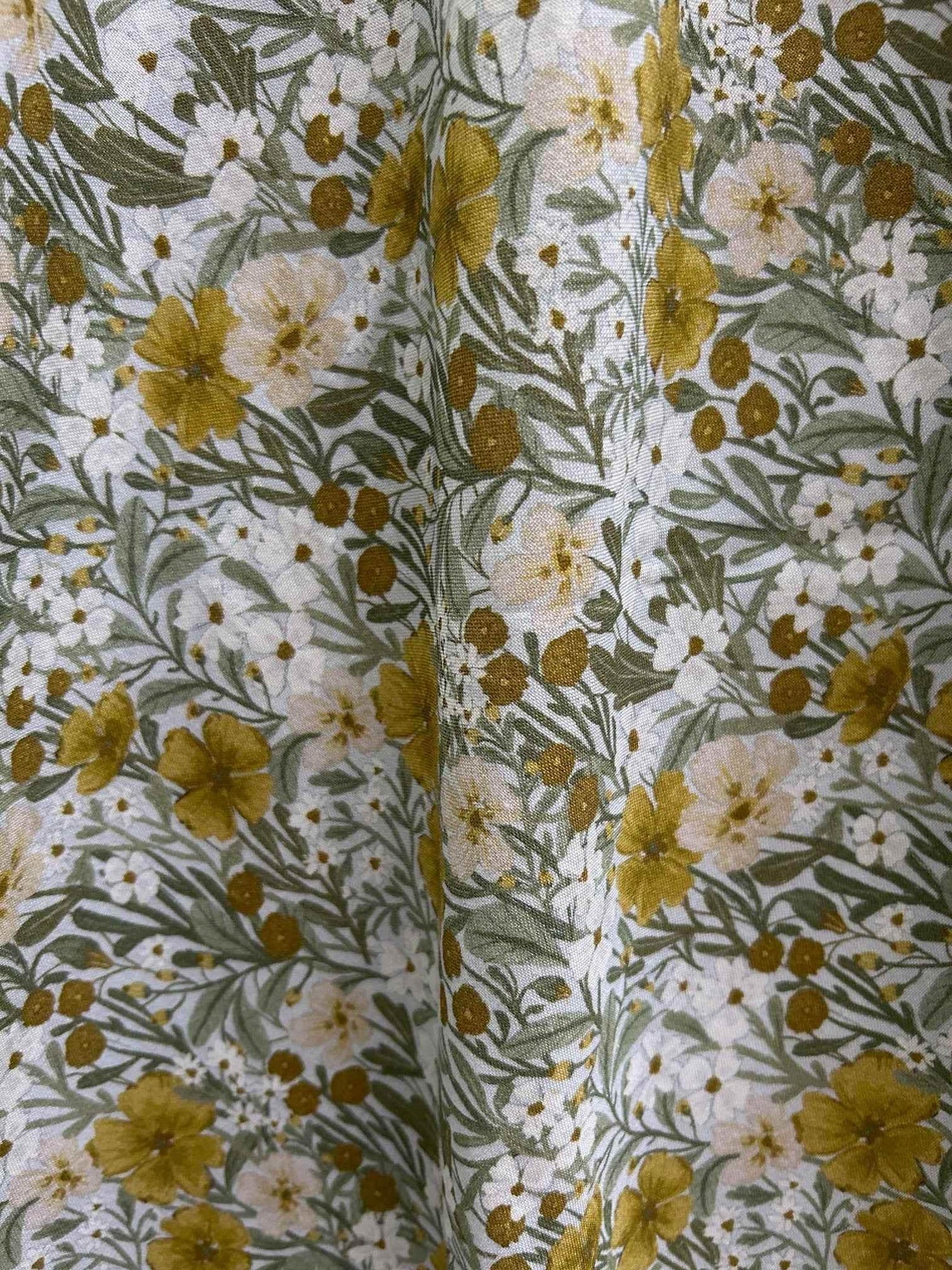 Mustard Floral Midi Dress - GiFTiFY