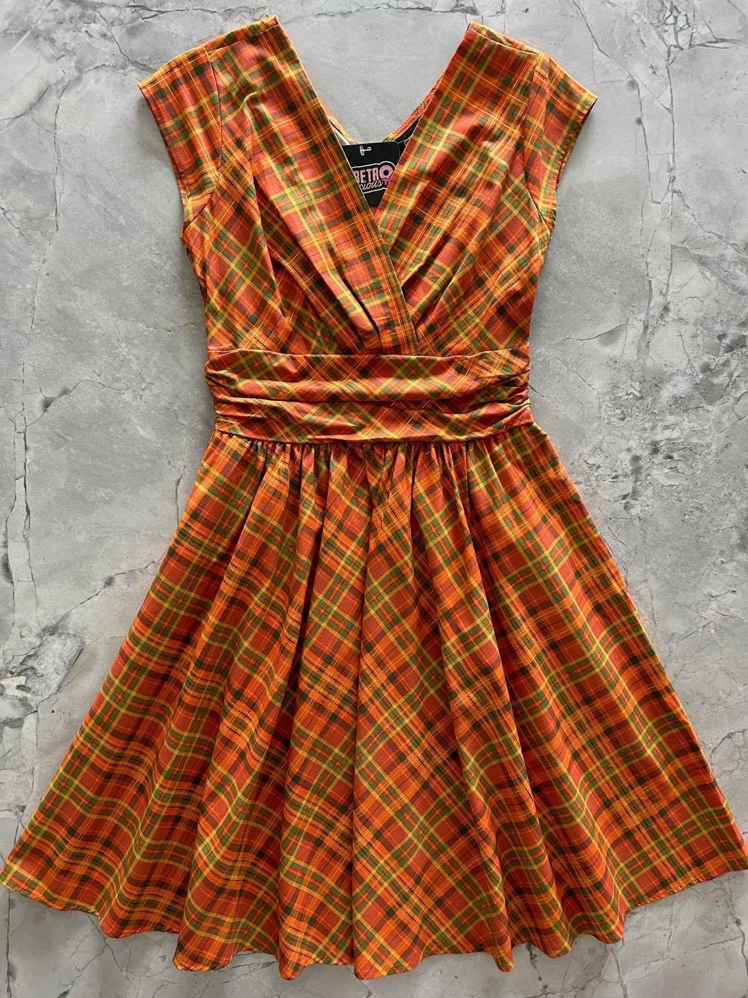 Orange Plaid Greta Dress - GiFTiFY