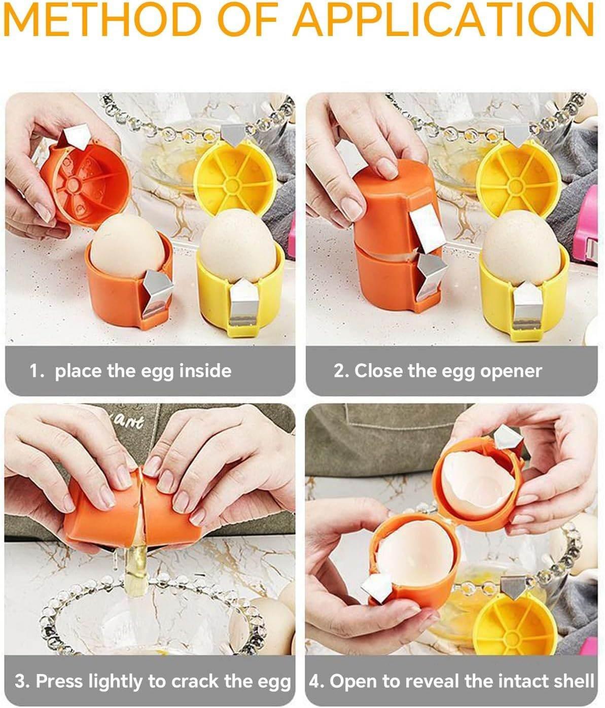 Egg Shell Opener For Hard Boiled Eggs Egg Peeler Tool Handheld Egg Topper Cutter Tool Easy Egg Cracker Tool Egg Slicer For Raw And Hard Boiled Eggs Kitchen Gadgets For Cooking And Baking - GiFTiFY