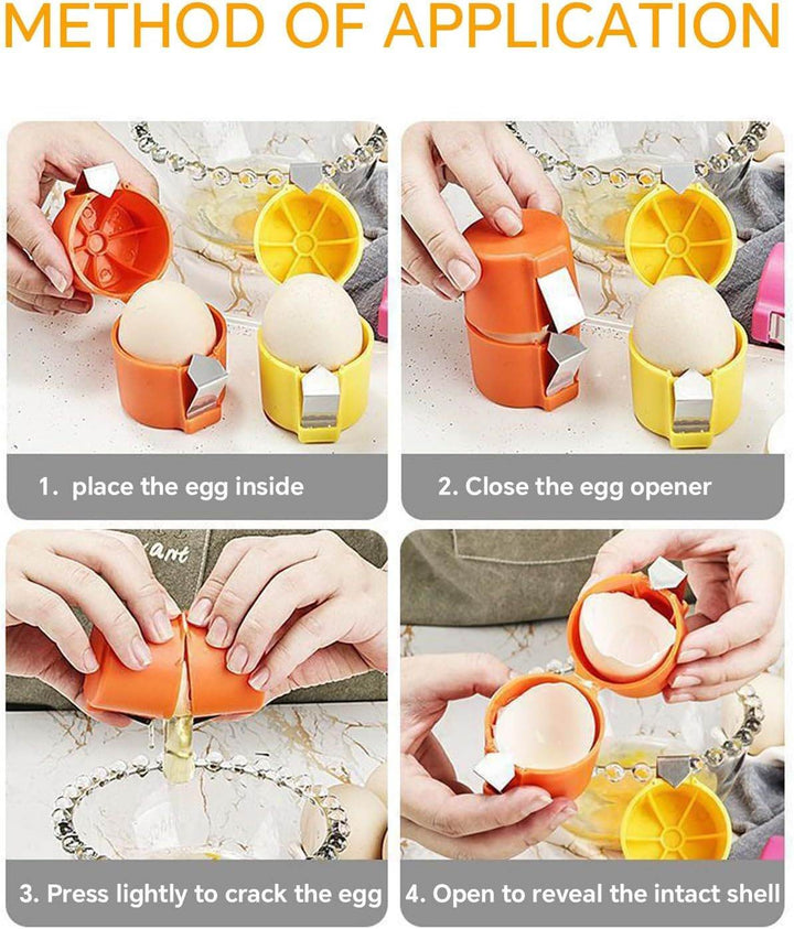 Egg Shell Opener For Hard Boiled Eggs Egg Peeler Tool Handheld Egg Topper Cutter Tool Easy Egg Cracker Tool Egg Slicer For Raw And Hard Boiled Eggs Kitchen Gadgets For Cooking And Baking - GiFTiFY