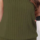 Plus Size Ribbed Knit Keyhole Tank Top