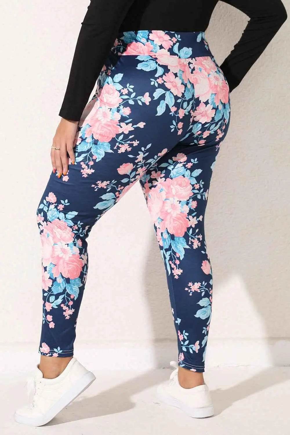 Plus Size Floral Print Legging - GiFTiFY