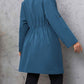 Honey Plus Size Lapel Collar Drawstring Roll-Tab Sleeve Trench Coat - GiFTiFY