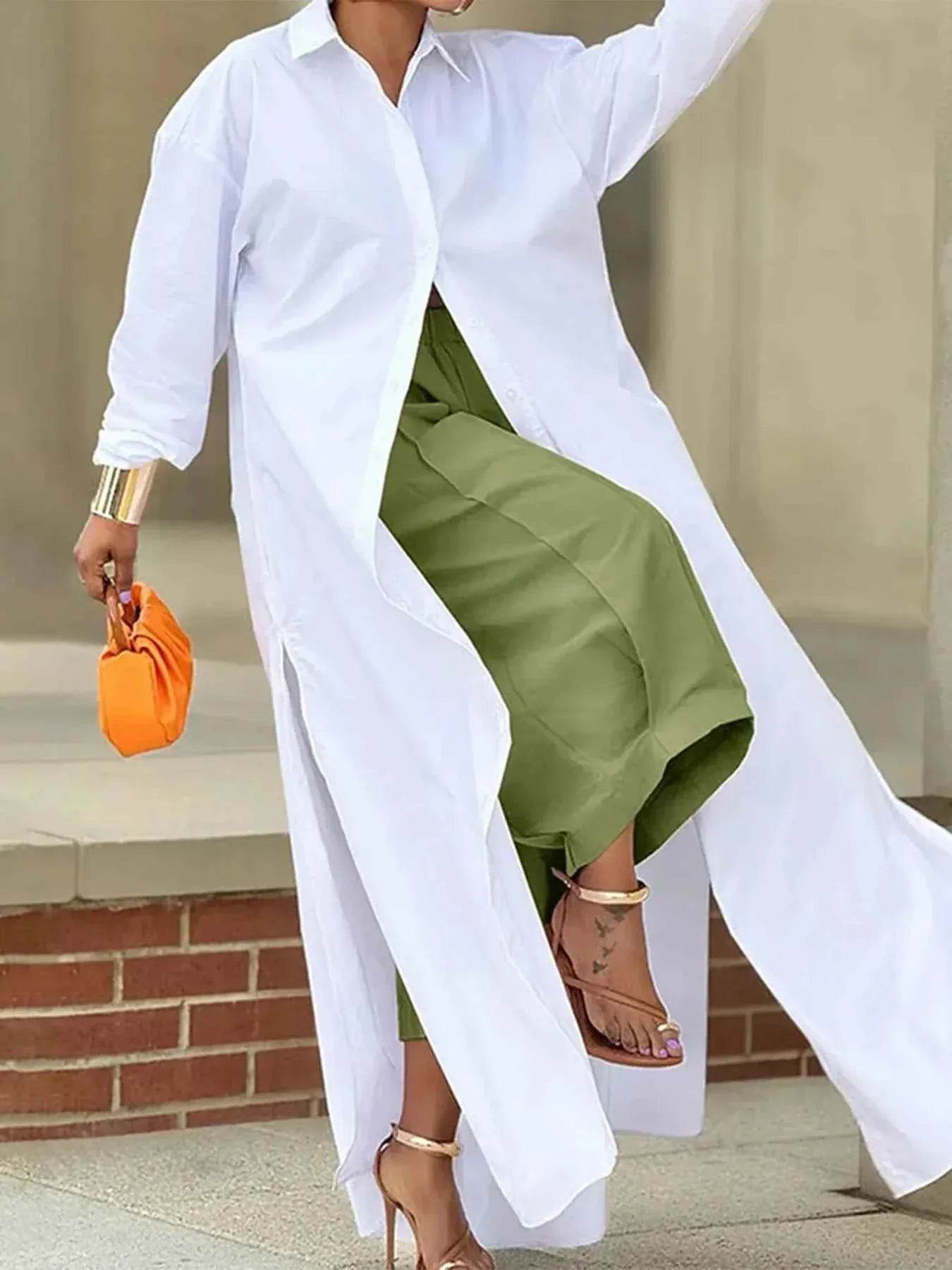 Plus Size Wide Leg Pleated Detail Cropped Pants - GiFTiFY