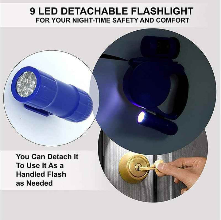 Nightwalk 4.5M Led Light And Waste Bag Dispenser Retractable Dog Leash - GiFTiFY