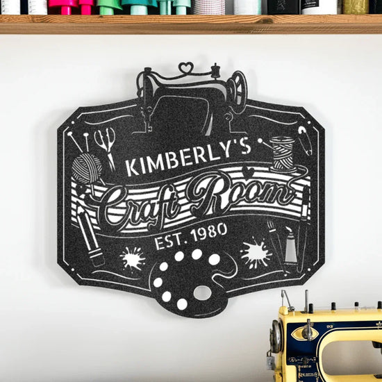 Craft Room Custom Metal Sign – Tailored for Sewing, Quilting, or Crochet - GiFTiFY