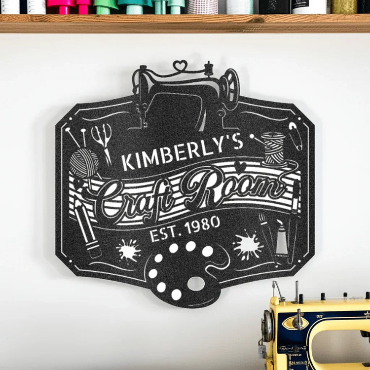 Craft Room Custom Metal Sign – Tailored for Sewing, Quilting, or Crochet - GiFTiFY