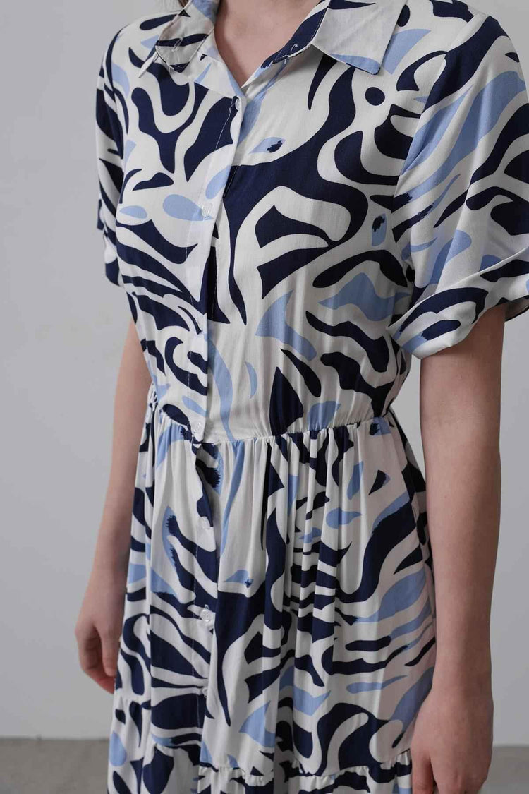 Rey Printed Dress — Multicolor Abstract - GiFTiFY